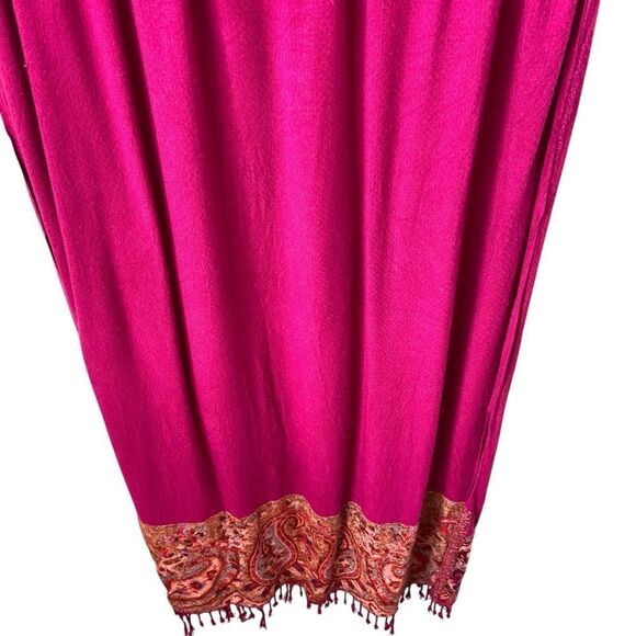 Paisley Print Colorful Scarf/Cover-ups in One Size - Picture 5 of 6